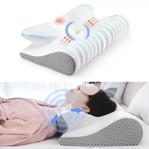 pillow for neck pain, cervical pillow, orthopedic pillow, contoured pillow, ergonomic pillow, cervical neck pillow, pillow for neck pain side sleeper, memory foam pillow for neck pain