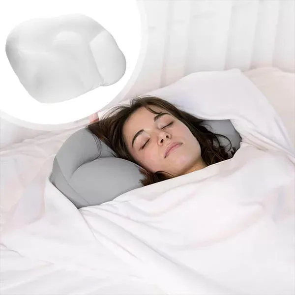 ergonomic pillow for side sleepers, cloud sleeping pillow, cloud-shaped sleeping pillow, sleeping foam pillow