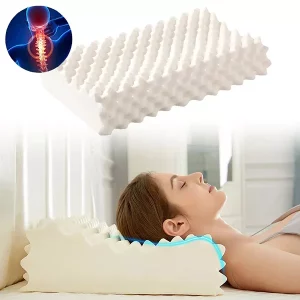 orthopedic pillow, natural latex pillow, orthopedic pillow for neck pain, contoured pillow