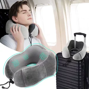 neck pillow, travel pillow, airplane pillow, memory foam travel pillow, travel neck support, plane neck pillow, airplane sleeping pillow, u shape neck pillow, neck cushion